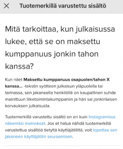 Asiaa havainnollistavien kuvien lähde: vaikuttaja Tiffany Watsonin Instagram-tili sekä Instagramin käyttöohjeet